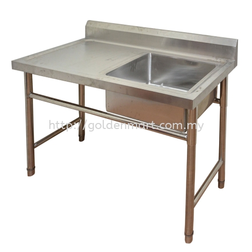 SINGLE BOWL SINK WITH TABLE (RIGHT-SIDE)