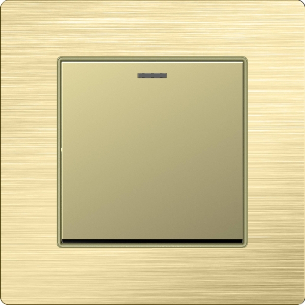 One (1) Gang Switches Champagne Colour M7 Series Brush Metal - Electrical Switches & Sockets Electrical Switches & Socket Selangor, Malaysia, Kuala Lumpur (KL), Subang Jaya Supplier, Suppliers, Supply, Supplies | Teamcore Resources Sdn Bhd