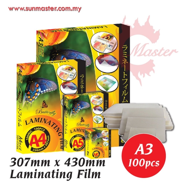 307mm x 430mm x 100mic (A3) Laminating Sheet Laminating Film ѹĤ Petaling Jaya (PJ), Selangor, Kuala Lumpur (KL), Malaysia. Supplier, Supply, Supplies, Service | Sun Master Fancy Paper Sdn Bhd