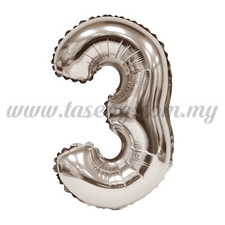 16inch Foil Balloon Number 3 - Rose Gold (FB-16-3RG)