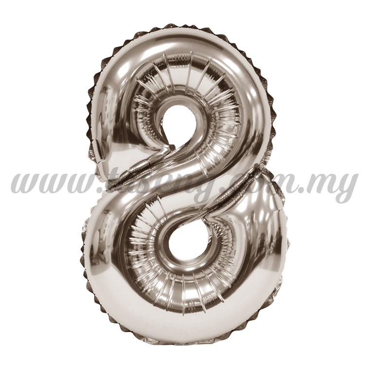 16inch Foil Balloon Number 8 - Rose Gold (FB-16-8RG)