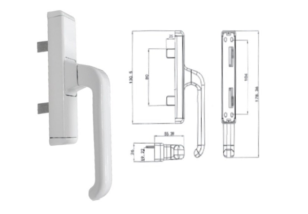 MH-018  Euro Handle Concealed Folding Door Series ACCESSORIES Johor Bahru JB Malaysia Supply, Supplier, Supplies | Assia Metal Sdn Bhd