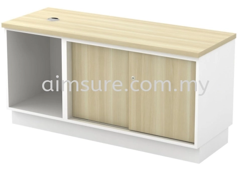 Side Cabinet with Open shelf + Sliding Door Cabinet (AIM1206)