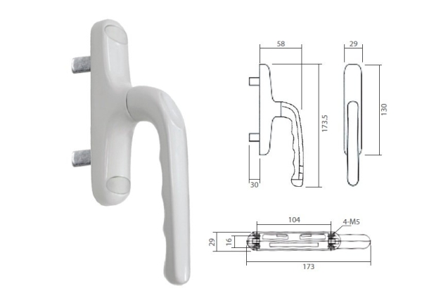 MH-031  Euro Handle Multipoint Window Series ACCESSORIES Johor Bahru JB Malaysia Supply, Supplier, Supplies | Assia Metal Sdn Bhd