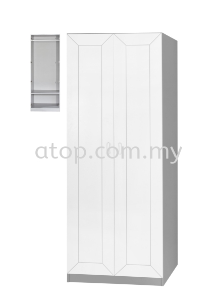 Wardrobe 2 Door WD223-2 (WH) Wardrobe Malaysia, Selangor, Kuala Lumpur (KL), Rawang Manufacturer, Maker, Supplier, Supply | Atop Trading Sdn Bhd