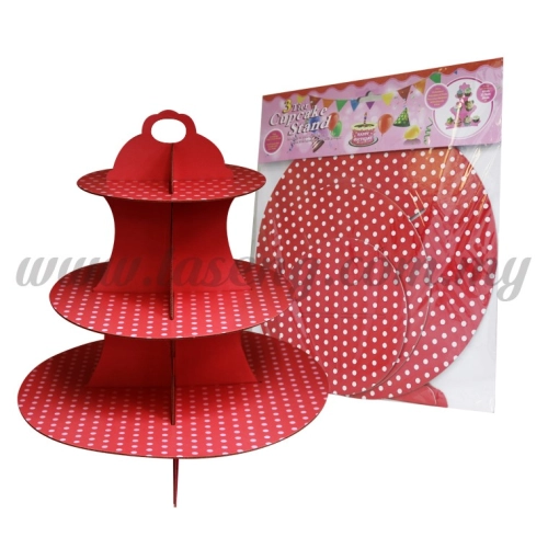 Cup Cake Stand *POLKA DOT RED (P-CS-PDR)