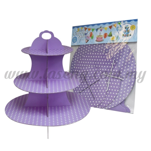 Cup Cake Stand *POLKA DOT LAVENDER (P-CS-PDLV)