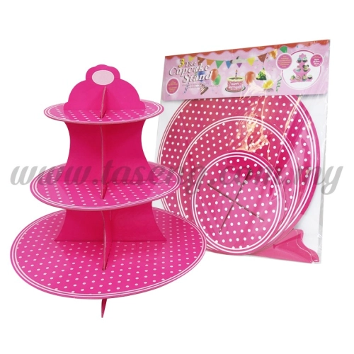 Cup Cake Stand *POLKA DOT MAGENTA (P-CS-PDMA)