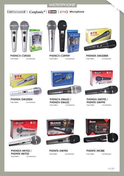 Microphone Microphone Penang, Malaysia, Butterworth Distributor, Supplier, Supply, Supplies | Guan Seng Hing Electronics Sdn Bhd