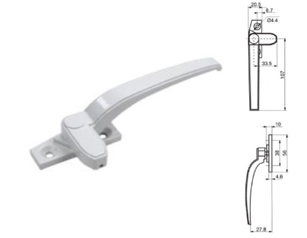 CH-M8  Casement Handle Casement Handle & Crescent Lock ACCESSORIES Johor Bahru JB Malaysia Supply, Supplier, Supplies | Assia Metal Sdn Bhd