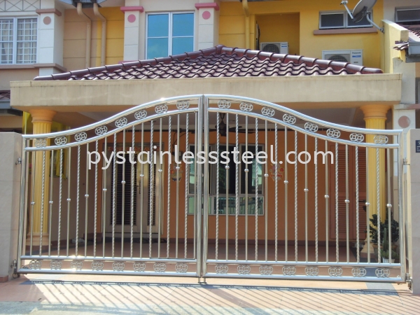 Stainless Steel Swing Gate Stainless Steel Swing Gate Stainless Steel Gate Selangor, Kajang, Kuala Lumpur (KL), Malaysia Contractor, Supplier, Supply | P&Y Stainless Steel Sdn Bhd