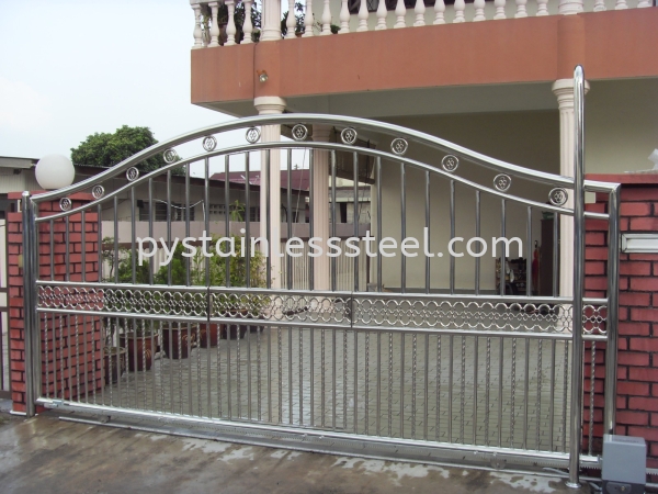 Stainless Steel Sliding Gate Stainless Steel Sliding Gate Stainless Steel Gate Selangor, Kajang, Kuala Lumpur (KL), Malaysia Contractor, Supplier, Supply | P&Y Stainless Steel Sdn Bhd