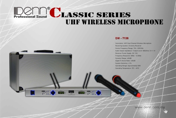 Wireless Microphone Wireless Microphone Karaoke System - CLASSIC Series Penang, Malaysia, Butterworth Distributor, Supplier, Supply, Supplies | Guan Seng Hing Electronics Sdn Bhd