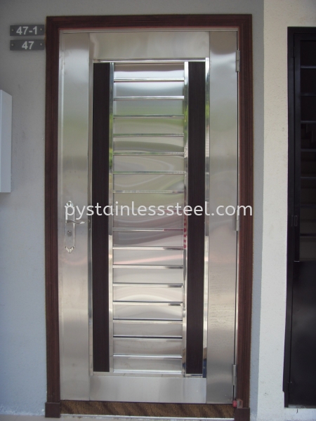 Stainless Steel Safety Door (2 in 1) Stainless Steel Safety Door Selangor, Kajang, Kuala Lumpur (KL), Malaysia Contractor, Supplier, Supply | P&Y Stainless Steel Sdn Bhd