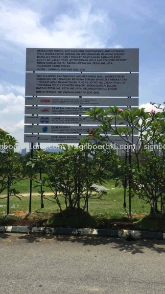 Construction Board project Sign board at Bangi kl kuala Lumpur Papan Tanda Konstruksi Klang, Malaysia Supplier, Supply, Manufacturer | Great Sign Advertising (M) Sdn Bhd