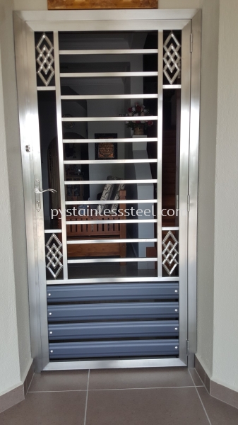 Stainless Steel with Aluminium Wood Door Grille Stainless Steel with Aluminium Wood Door Grille Stainless Steel Door Grille Selangor, Kajang, Kuala Lumpur (KL), Malaysia Contractor, Supplier, Supply | P&Y Stainless Steel Sdn Bhd