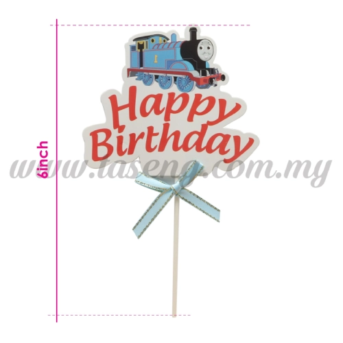 6inch Cake Topper Happy Birthday *Thomas Train (CT-6CT-HBTRN)