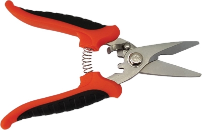 Mann's 6009 7 Inches Garden Trimming Scissors/ Pruning Scissors/ Gardening Hand Pruner/ Pruning Shear (Red) - 00903C