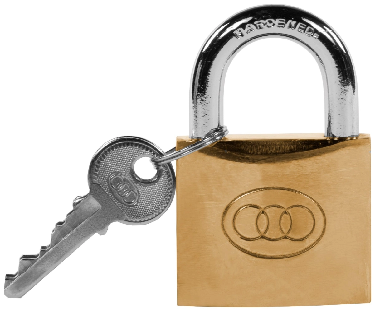 38MM TRI-CIRCLE BRASS PADLOCK