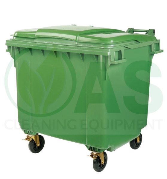 Mobile Green Garbage Bin 1100L General Bins Bins and Receptacles Johor Bahru (JB), Johor, Malaysia, Johor Jaya Supplier, Supply, Rental, Repair | AS Cleaning Equipment