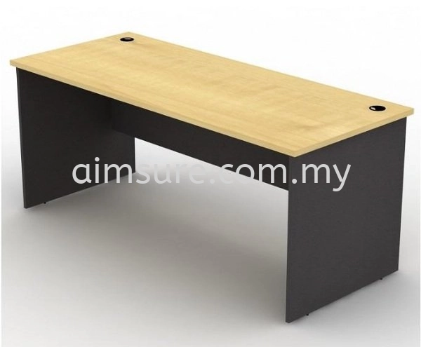 Rectangular table w. wooden panel