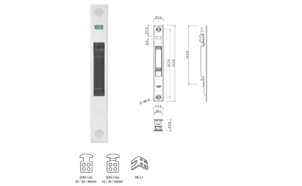 HESL-13S  Sliding Door Lock Sliding Door Lock Series ACCESSORIES Johor Bahru JB Malaysia Supply, Supplier, Supplies | Assia Metal Sdn Bhd