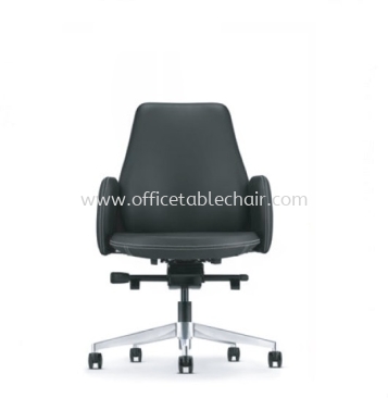 EVE DIRECTOR LOW BACK PU CHAIR WITH ALUMINIUM BASE AND FIXED ARMREST AEV 6412L-A77