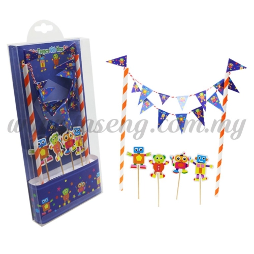  Cake Toppers -Robot Blue (CT-05B)