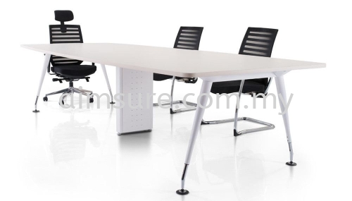 Rectangular Meeting Table With Hanako White Leg N Riser Box Office ...