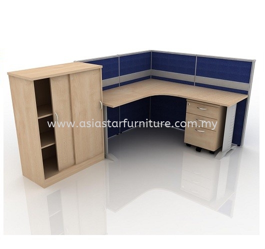 CLUSTER OF 1 OFFICE PARTITION WORKSTATION 21 - Partition Workstation Jalan Ipoh | Partition Workstation Ampang Point | Partition Workstation Imbi | Partition Workstation Pudu