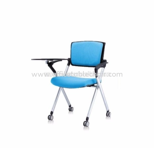 AEXIS FOLDING PADDING CHAIR C/W CASTOR, ARMREST & WRITING TABLET ACL 447