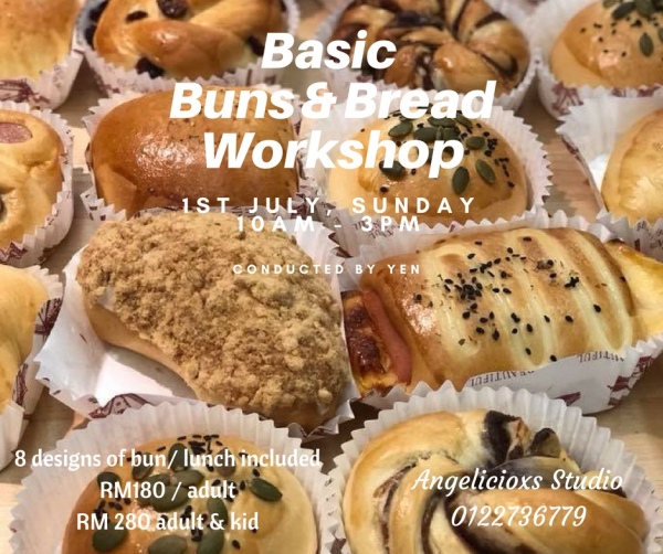 Basic Bread and Buns Workshop Parents and Kids Class   Baking & Culinary Kuala Lumpur (KL), Malaysia, Selangor, Danau Desa Class, Lesson, Workshop | Angelicioxs Studio