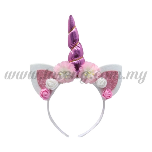 Hairband 20 UNICORN *Glitter Pink (DU-HB20-4P)