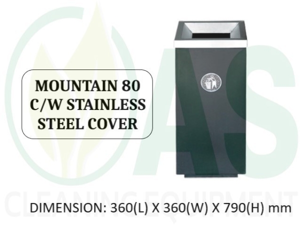 MOUNTAIN 80 C/W STAINLESS STEEL COVER General Bins Bins and Receptacles Johor Bahru (JB), Johor, Malaysia, Johor Jaya Supplier, Supply, Rental, Repair | AS Cleaning Equipment