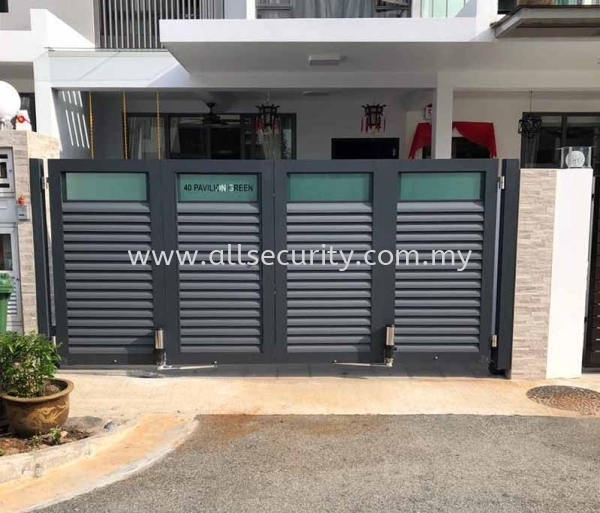 ALUMINIUM TRACKLESS FOLDING GATE  150" X 70" Aluminium Trackless Folding Gate Aluminium Gate - i-SmartGate Singapore, Johor, Senai, Selangor, Seremban, Malaysia Manufacturer, Supplier, Supply, Supplies | AST Automation Pte Ltd