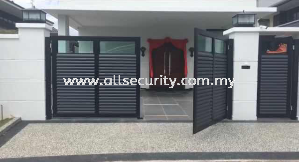 ALUMINIUM SWING GATE 180" X 84" Aluminium Swing Gate Aluminium Gate - i-SmartGate Singapore, Johor, Senai, Selangor, Seremban, Malaysia Manufacturer, Supplier, Supply, Supplies | AST Automation Pte Ltd