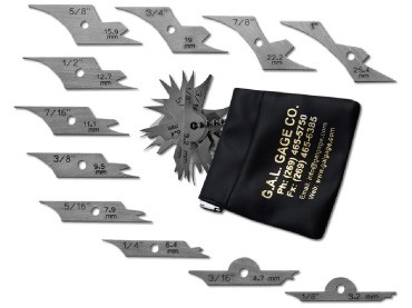 G.A.L gage - MINI FILLET WELD KEYS CAT #16
