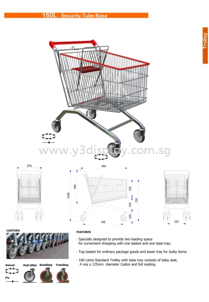 16098-Trolley160Liter Shopping  Shopping Trolley Singapore Supplier, Distributor, Supply, Supplies | Y3 Display and Storage Pte Ltd