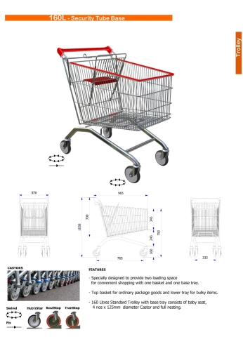 16098-160Liter Shopping Trolley