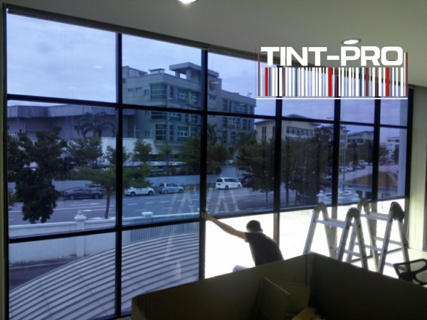 Silver Grey Building Tint  Bukit Jelutong Commercial Film Tinted Bangunan Selangor, Malaysia, Kuala Lumpur (KL), Shah Alam Supplier, Supply, Supplies, Installation | Tint Pro Solar Film