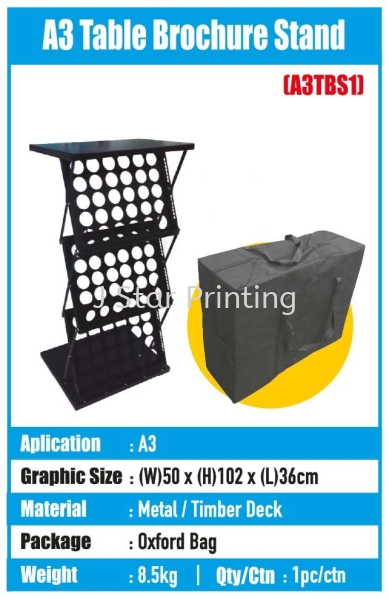 A3 Table Brochure Stand Brochure Stand & Table Banner Inkjet Puchong, Selangor, Malaysia, Kuala Lumpur (KL) Supplier, Suppliers, Supply, Supplies | J Star Printing