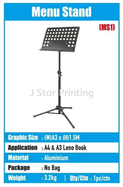 Menu Stand - MS1 Menu/Postal Stand Banner Inkjet Puchong, Selangor, Malaysia, Kuala Lumpur (KL) Supplier, Suppliers, Supply, Supplies | J Star Printing