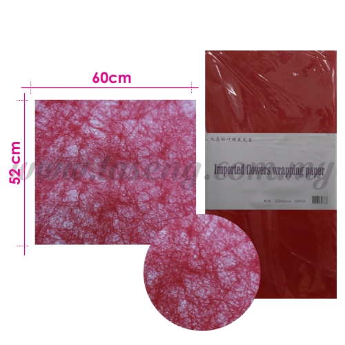 Wrapping Paper Non Woven - Red 20pcs (PD-WP3-R)