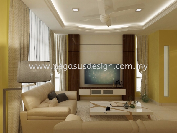  Reka Bentuk Ruang Tamu Johor Bahru (JB), Taman Universiti, Skudai Contractor, Service | Pegasus Design & Build Sdn Bhd