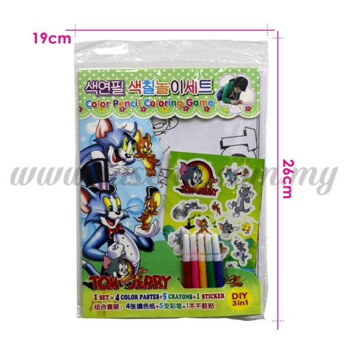 Colour Pencil Colouring Game - Tom & Jerry (T29-DB-008)