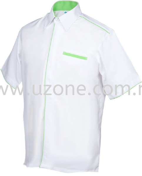 OF1002 (Ready Stock) White / Apple Green OF100 Male Corporate Uniform Ulu Tiram, Malaysia, Kuala Lumpur (KL), Selangor Manufacturer, Supplier, Supply, Supplies | Hern Loong Perniagaan Sdn. Bhd.