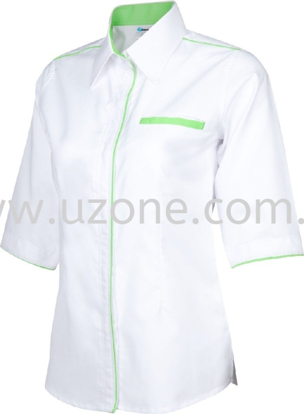 OF1102 (Ready Stock) White / Apple Green OF110 Female Corporate Uniform Ulu Tiram, Malaysia, Kuala Lumpur (KL), Selangor Manufacturer, Supplier, Supply, Supplies | Hern Loong Perniagaan Sdn. Bhd.