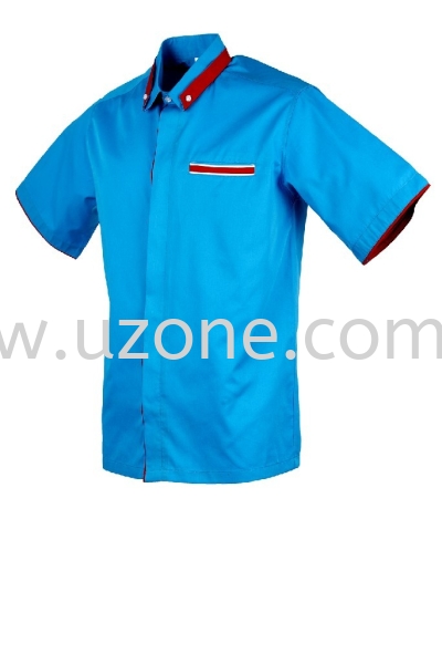 FC4011 (Ready Stock) Sea Blue / Red / White FC401 Male Corporate Uniform Ulu Tiram, Malaysia, Kuala Lumpur (KL), Selangor Manufacturer, Supplier, Supply, Supplies | Hern Loong Perniagaan Sdn. Bhd.