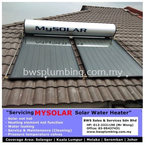 Mysolar Top Solar Water Heater Service & Repair at Kepong