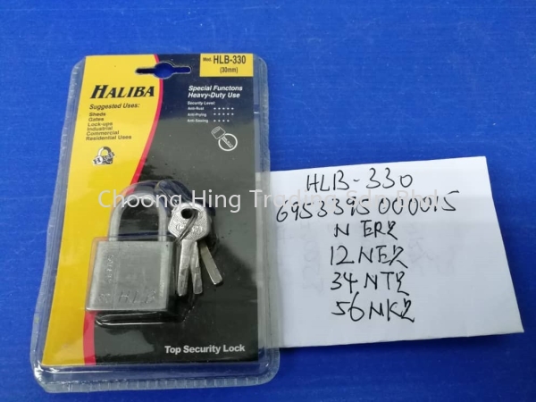 HLB -330 HALIBA LOCK 30MM Lock Mix Products General Product Malaysia, Kuala Lumpur (KL), Selangor Supplier, Supply, Manufacturer | Choong Hing Trading Sdn Bhd